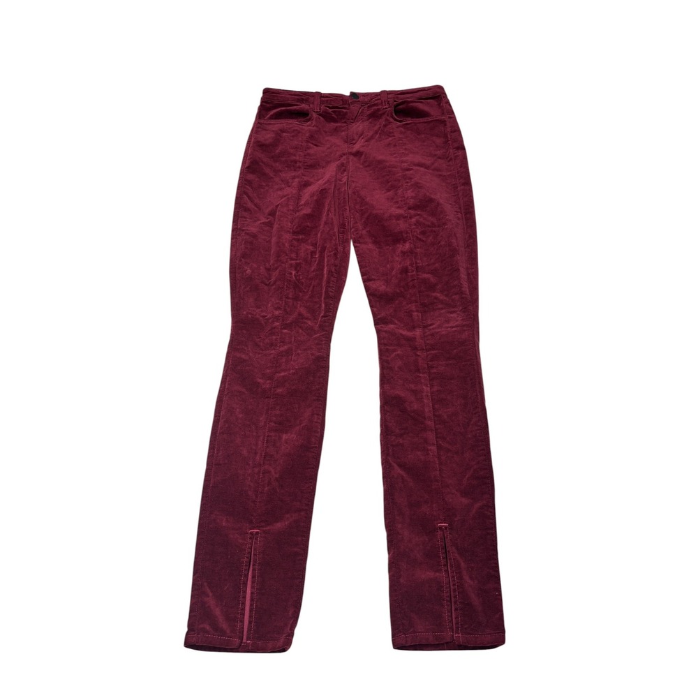 L'AGENCE Jyothi High Rise Velvet Pants Black Cherry Burgundy Womens Size 29X30